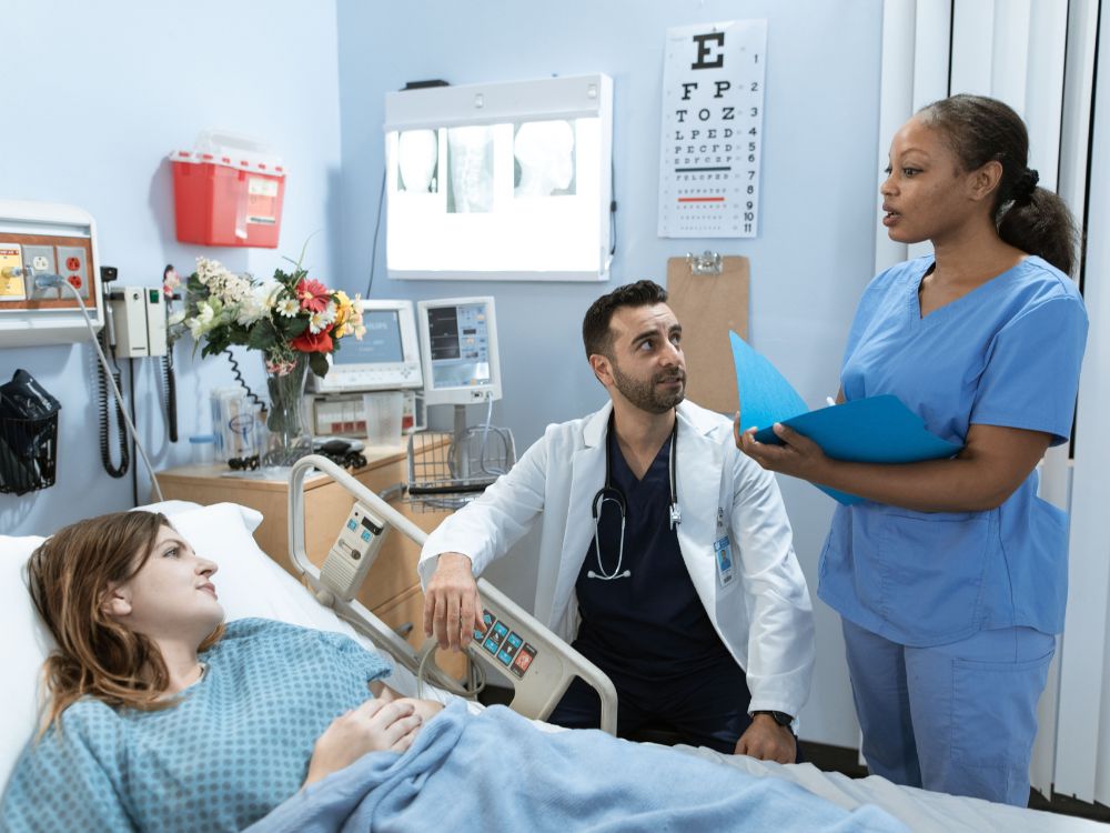 Doctor consulting patient at Health Nutrition Guide